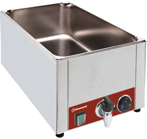 Elektro Bain-Marie Tischmodell für GN 1/1 - 150 mm + Ablasshahn